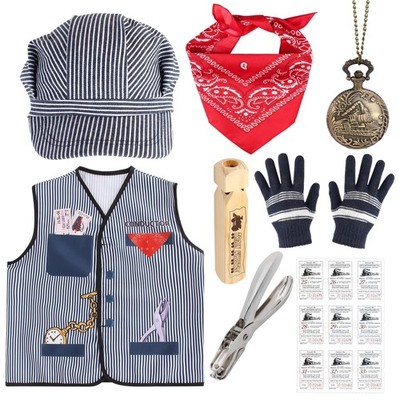 Kyson Kids Train Engineer Costume Train Conductor Dress Up Kit for Train Them...