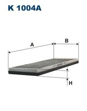 Innenraumfilter Aktivkohle 388Mm für Audi 80 B4 Avant 8C5 Stufenheck 8C2 A4 B5