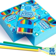 432 Count Colored Pencils Bulk 36 Pack Pre Sharpened School Supplies Kids Art