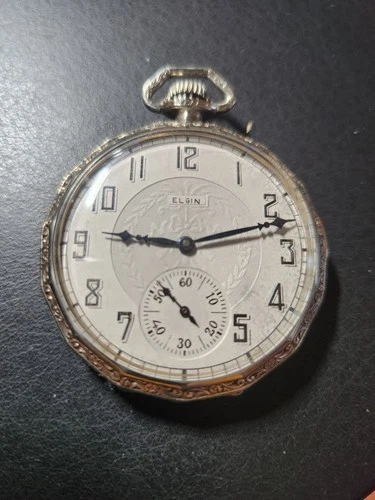 Vintage Antique Elgin  Octagonal Pocket Watch *Working!*
