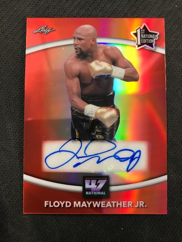 2026 Leaf 1st National Edition Floyd Mayweather Jr. Autograph Red /3 No Reserve