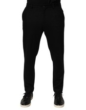 Dolce & Gabbana Black Cashmere Dress Formal Men Trouser Men's Pants Authentic