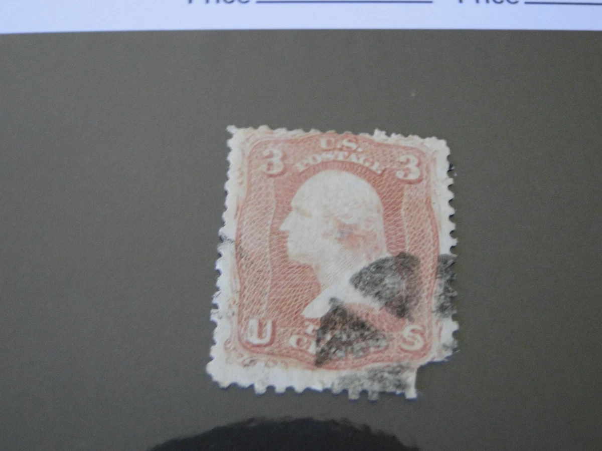 George Washington 3 Cent Stamp In Used Us Stamps (19th Century