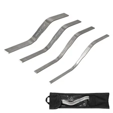 4Pcs Multi Functional Grout Trowel Kit Stainless Steel Construction Multiple Bag