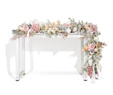 6ft Pre-lit Christmas Garland with Lights Rose Gold Ornaments, Holiday Decor