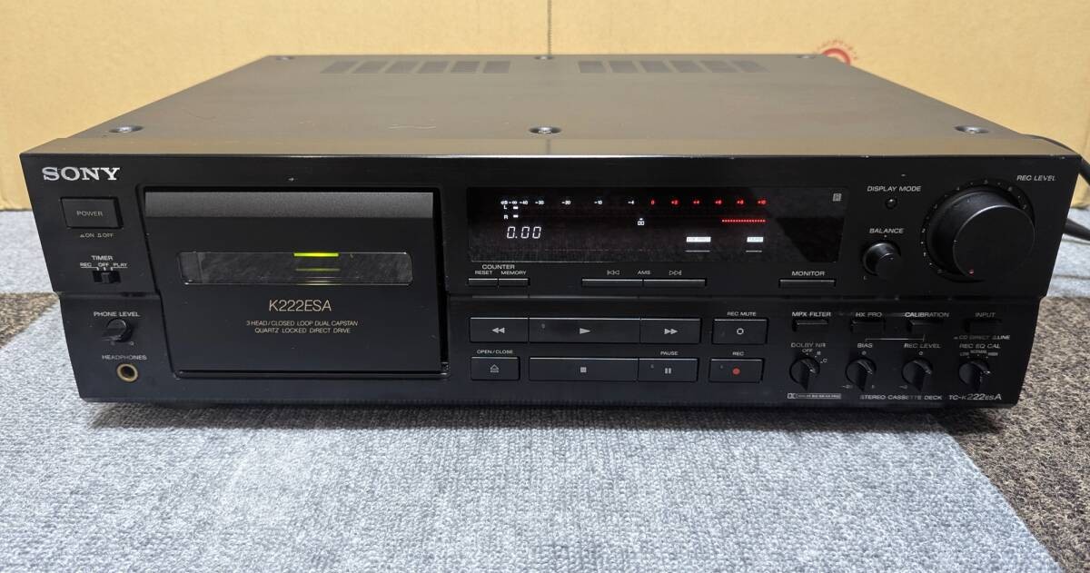 その他 Sony TC-K222ESA SONY TC-K222ESA 3-Head Stereo Cassette Deck w/ Manual Tested