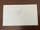 Steve Larmer Signed Index Card Rangers, Black Hawks — photo 1