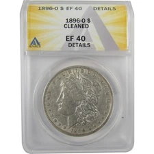 1896 O Morgan Dollar EF 40 Details ANACS Silver $1 Coin SKU:I19022