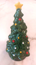 Avon Hand Painted Candle Lit Ceramic Christmas Tree 8.5"