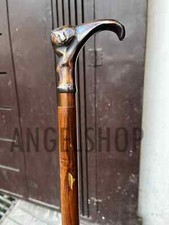 wooden Walking Cane For Women and Men Cat Style Antique Handle Walking Stick