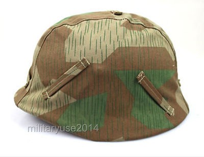 WWII GERMAN WAR MILITARY SPLINTER CAMO M35 REVERSIBLE CAMOUFLAGE HELMET COVER