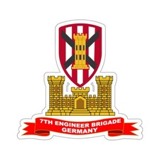 Kiss-Cut Stickers - 7th Engineer Brigade - 1969 - Germany - ENG Br - Ribbon