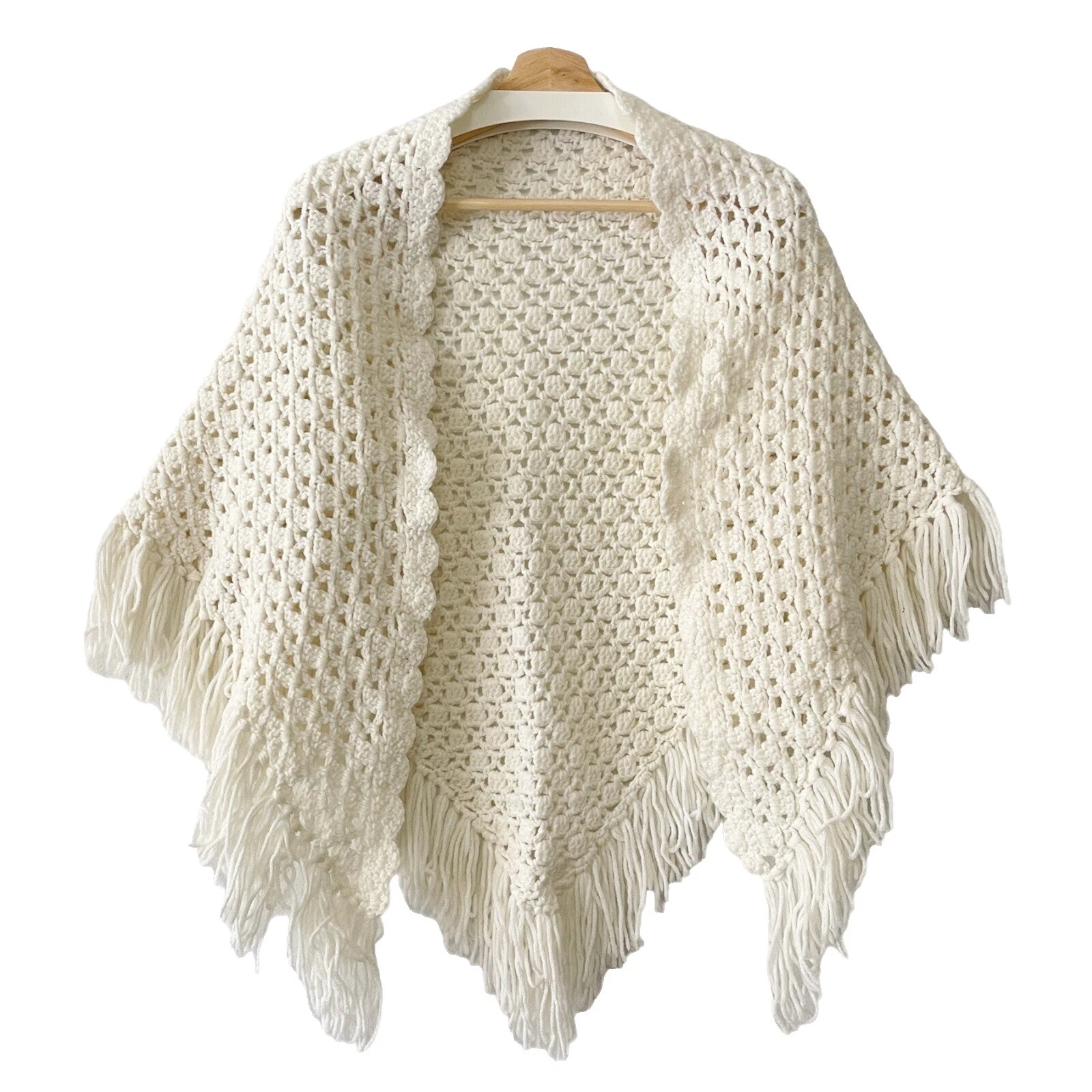 Handmade White Vintage Scarves & Wraps