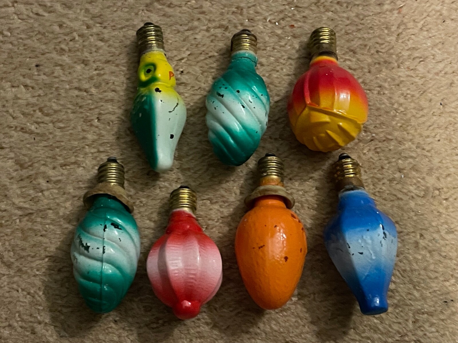 Various vintage Christmas tree light bulbs including parrot 1950's 1960's eBay