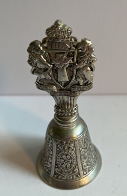 TBN Trinity Broadcasting Network Bethlehem Pewter Bell 4'' Tall