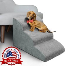 Rampas De Escaleras Para Perros De Espuma De Alta Densidad De 3 Escalones US NEW