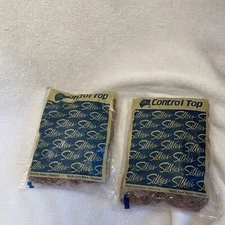 vintage silkies control top pantyhose Xl Honey