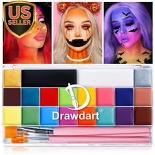 Face Body Paint Kit, 20 Colors Oil Based Painting Palette with 4 Professional...