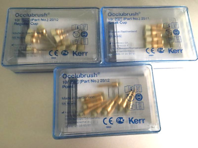 Kerr Occlubrush Assorted 3 Pkg of 10 Cup, Small Cup, Point 