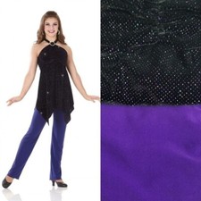 Haven't Met You Yet Child 6x7 Dance Costume Glitter Tunic w/Purple Pants New