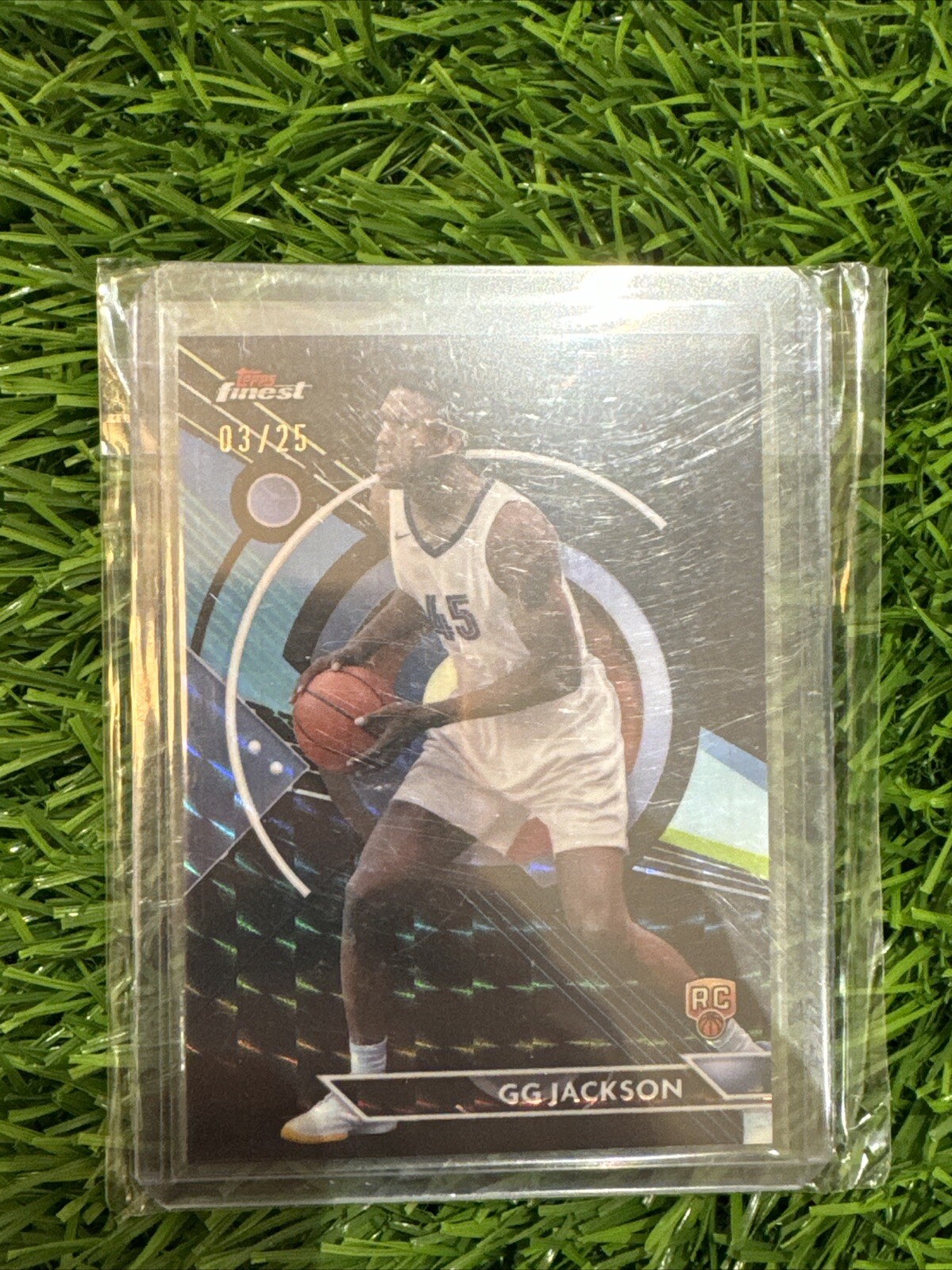 2023-24 FINEST BLACK REFRACTOR #86 GG JACKSON RC 3/25 GRIZZLIES