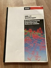Betriebsanleitung Handbuch Schaeff Mobilbagger HML 41 01/1995