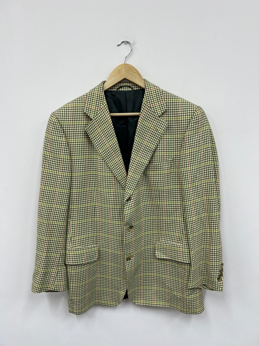 Vtg Burberry's Multicolor Check Blazer Jacket Size fit IT52