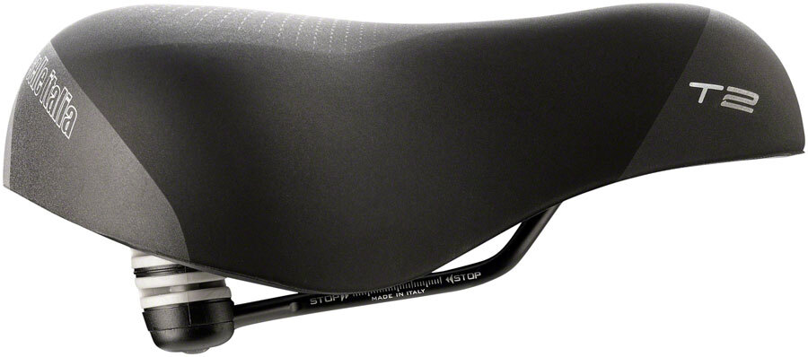 Седло Selle Italia T2 Flow - Черные хромированные рейлинги шириной 233 мм Унисекс