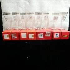 8 HOLMGAARD COPENHAGEN PORT Cordial WHISKEY SHOT Glasses Rare w/boxes Denmark B