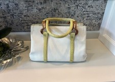 Vbh Vernon Bruce Hoeksema "bertha" Canvas Leather Crocodile Satchel