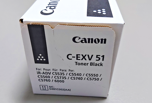 ORIGINAL Canon Toner C-EXV 51 black, schwarz Art.Nr. 0481C002 - Photo 2/2