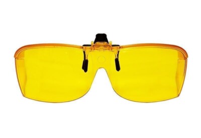 XL Clip & Flip Wrap Around Yellow Filter Sunglasses , 100% UVA/UVB Protection