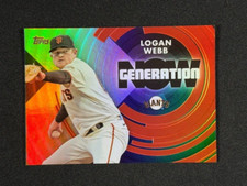 2022 Topps Logan Webb GN-49 Gold Generation Now SP /75 San Francisco Giants