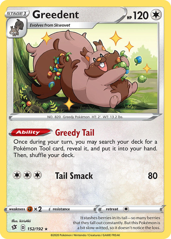 Greedent 152/192 Rare Rebel Clash Pokemon TCG