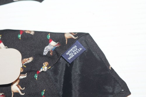 NWT Ducks Unlimited Decoy Hunter Men Necktie Tie Designer 52" Yellow Lab Dog - 第 6/7 張圖片