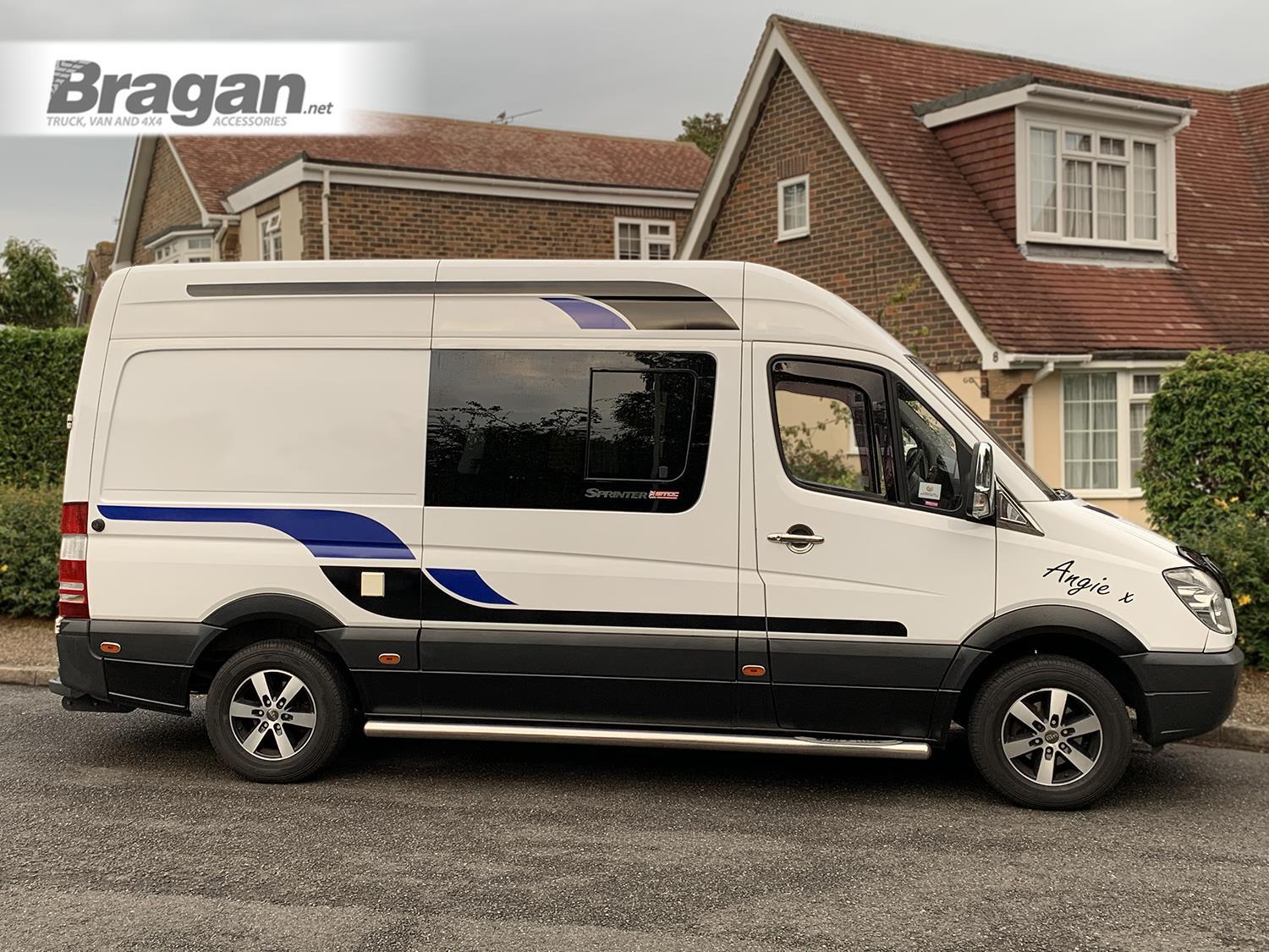 Side Bars For Mercedes Sprinter SWB 2004 2014 Polished Stainless