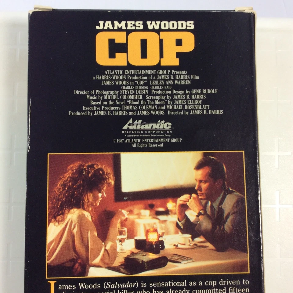 COP VHS 1988 James Woods Serial Killer Police Thriller Atlantic Releasing - Image 4 of 4