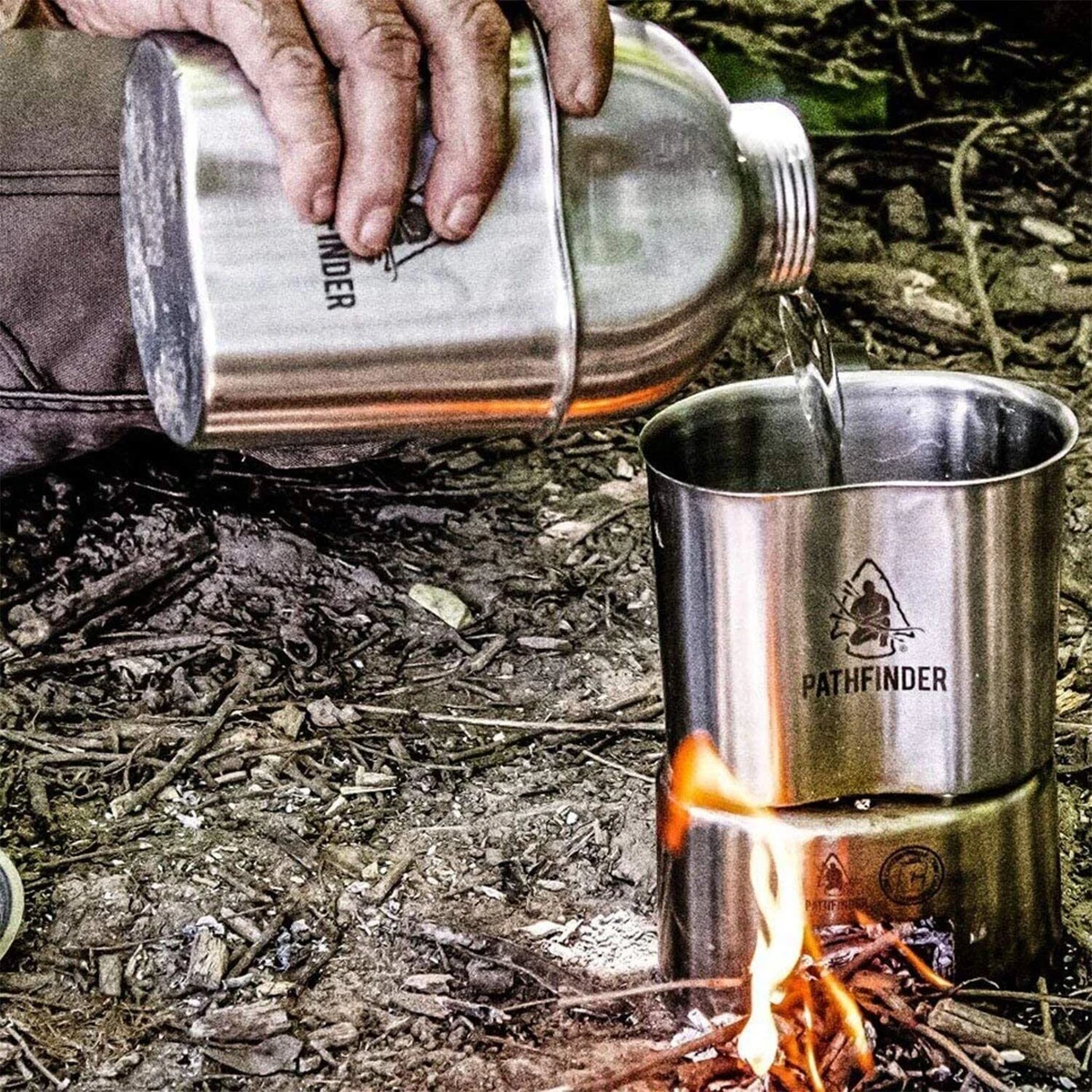 Pathfinder Canteen Cooking Travel Kit Nesting Wide mouth Survival