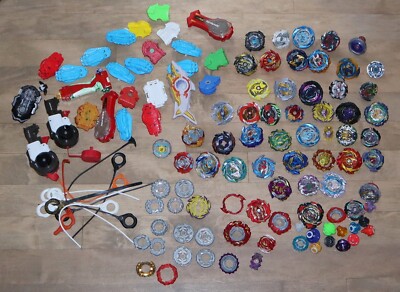Bey Blade LOT | 40+ Takara TOMY Burst Energy Surge Launchers Hasbro Slingshot