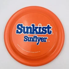 Vintage Sunkist Sunflyer Sports Disc Soda Sunkist Growers 9" Diameter Orange 