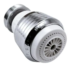 Niagara N3115P Chrome White 360 Swivel Dual Spray Thread Aerator Water Saver 