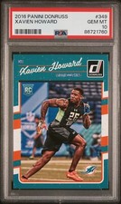 2016 Donruss XAVIEN HOWARD #349 PSA 10 GEM MINT Rookie Card RC Miami Dolphins