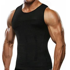 Men Slimming Body Shaper Belly Chest Gynecomastia Compression T-Shirt Tank Tops
