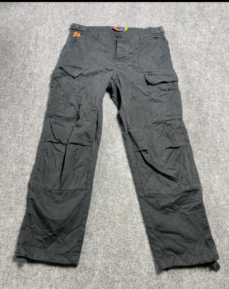 Empyre Men's Black Relaxed Skate Cinch Hem Adjustable Waist Cargo Pants Size 28