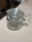 VTG Pyrex Flameware Glass Percolator 6 Cup Coffee Pot 7756-B Complete