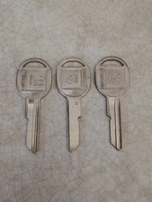 GM Door Trunk Key Blank 01154607 New OEM, Lot Of 3 Coined "H" Key, Uncut, B45P