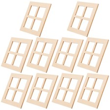 10 Pcs Wooden Doll House Accessories Frame Dollhoue Furniture
