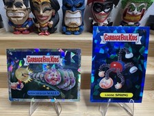 Garbage Pail Kids Ice Refractor Whacked-up Wally & Loose Spring Topps Chrome