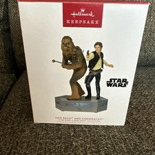 Hallmark Ornament 2022 Han Solo and Chewbacca Storytellers Star Wars HTF RARE