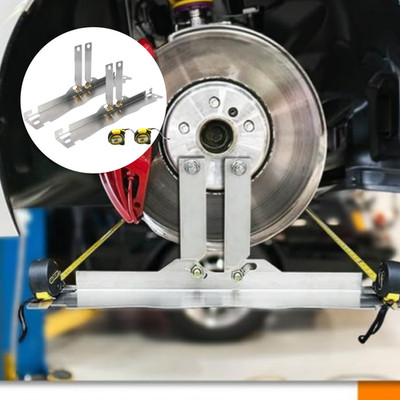 2PCS Heavy-Duty Wheel Alignment Tool Stainless Steel W/2PCS Tape Measures Silver